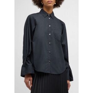 DEREK LAM 10 CROSBY Wesley Black Shirt